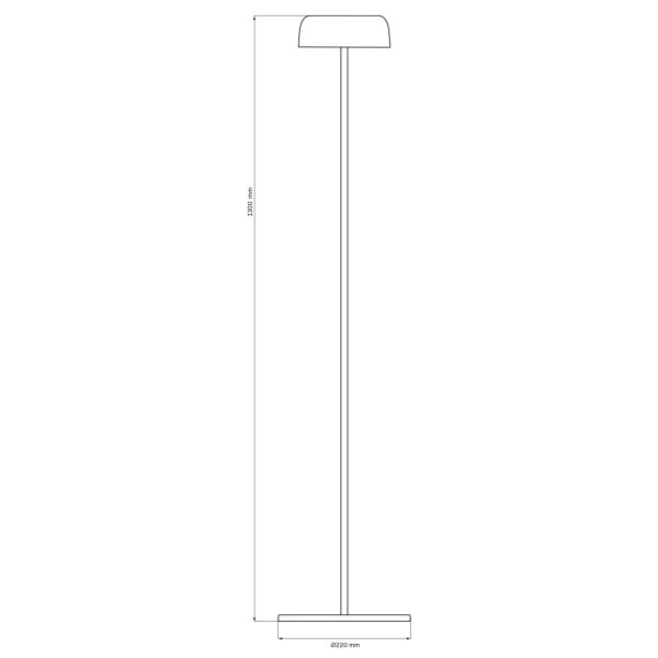 Lampa podłogowa TRYPOLIS czarna LED 1x2W Ciepła biel 180lm Polux
