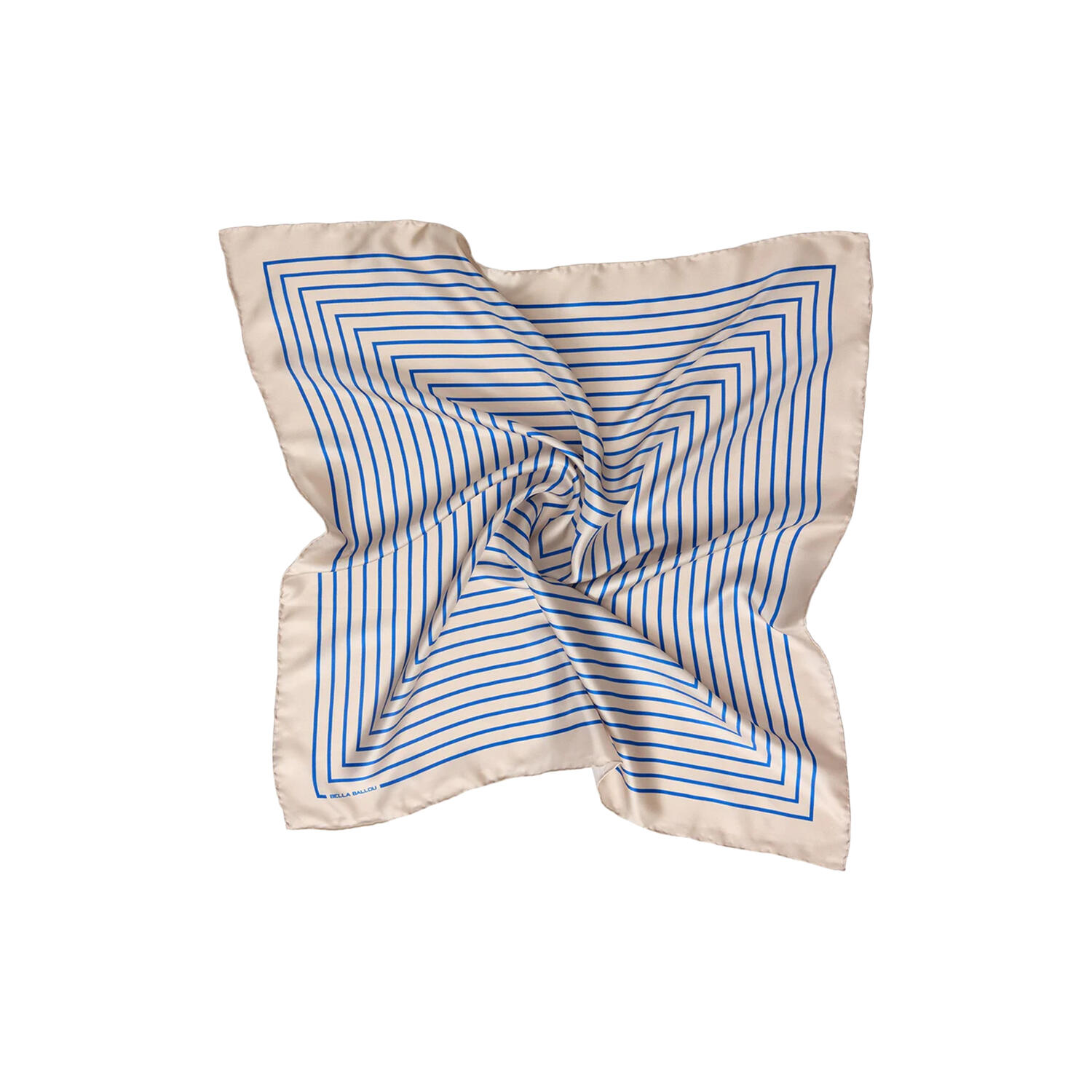 GRAPHIC&nbsp;STRIPES Tørkl&aelig;de, creme/bl&aring;