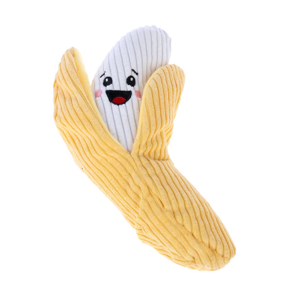 TIAKI Happy Banana Plush Dog Toy
