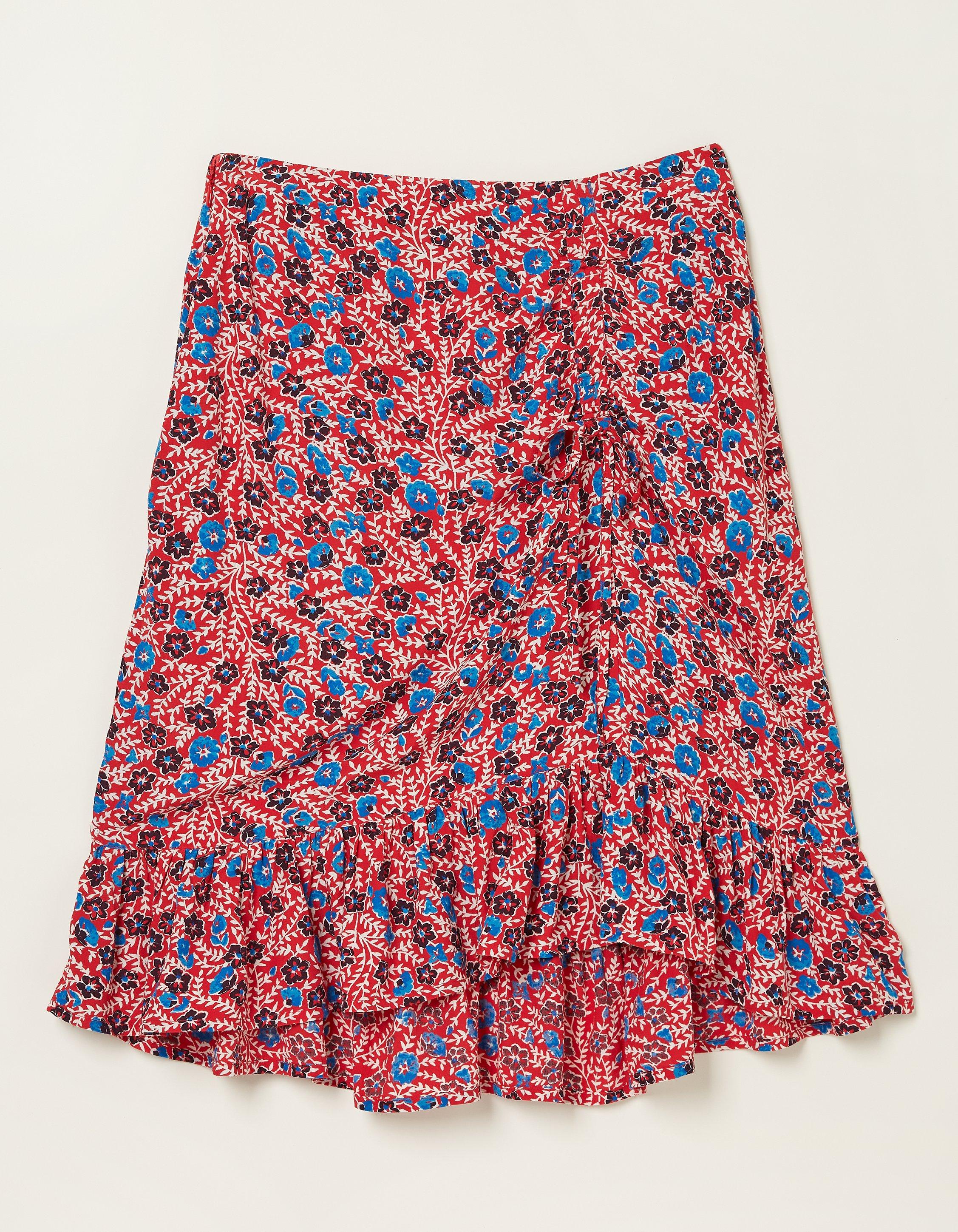 Cece Woodblock Meadow Skirt