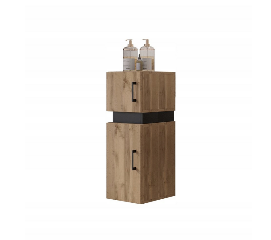 Szafka Niska System TRIO80cm Dąb Wotan   Czarny