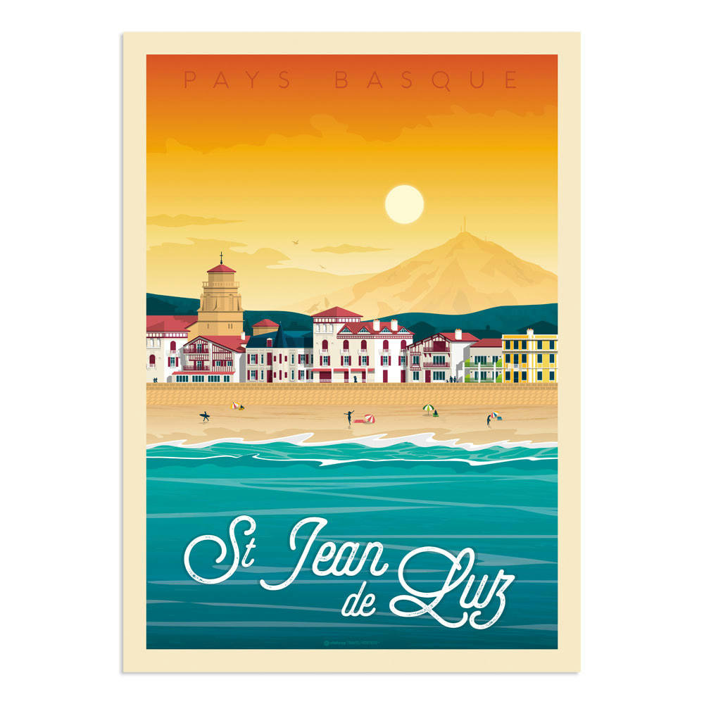 - Affiche Saint-Jean-de-Luz  50x70 cm
