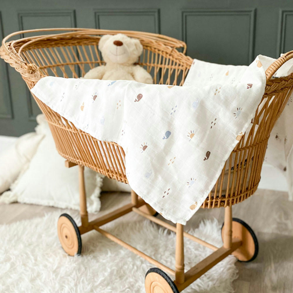 MALO - Maxi-lange coton bio écru 120x120 cm