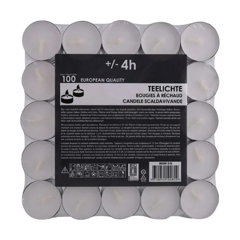 Teelicht 100er-Set Teelichter Alu