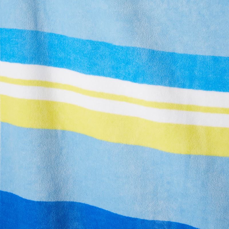 Velour Pacific Stripe Aqua Beach Towel