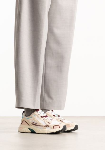 Witte sneakers met multicolor details