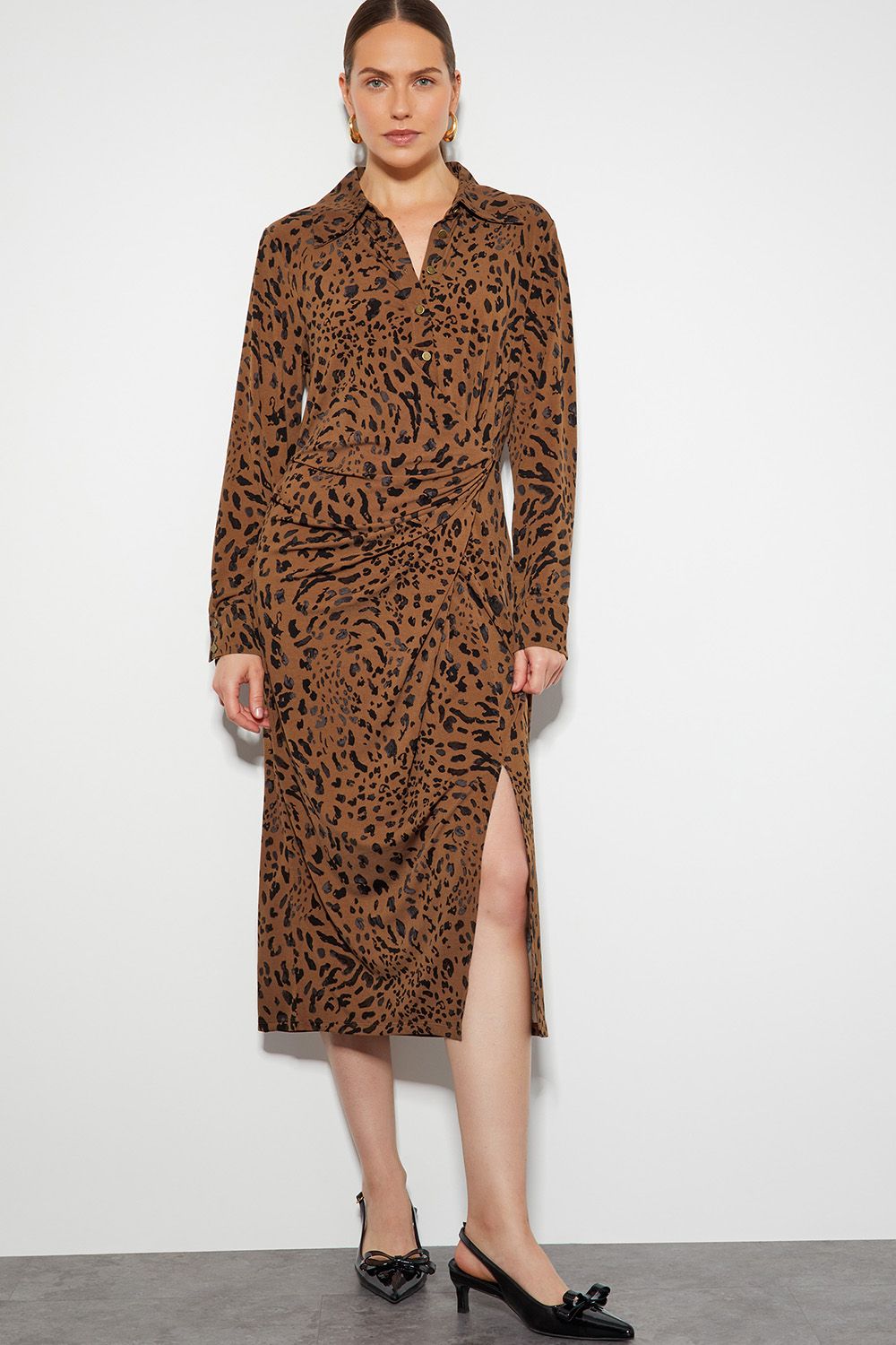 Monsoon Aubrey Jersey Leopard Print Dress