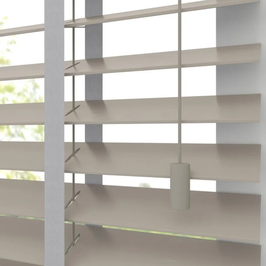 Kwantum Houten Jaloezieën | Jaloezieën | Fenstr Bamboe Jaloezie Wessel  50mm Taupe