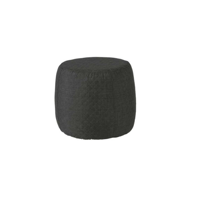 DOMINO - Repose-pied extérieur rond noir