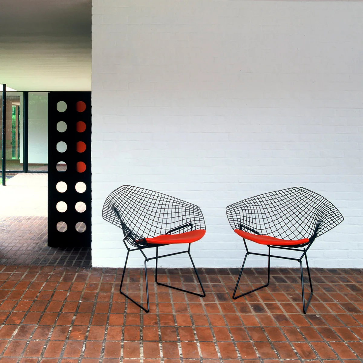 Knoll - Bertoia Diamond Outdoor-Sessel, schwarz