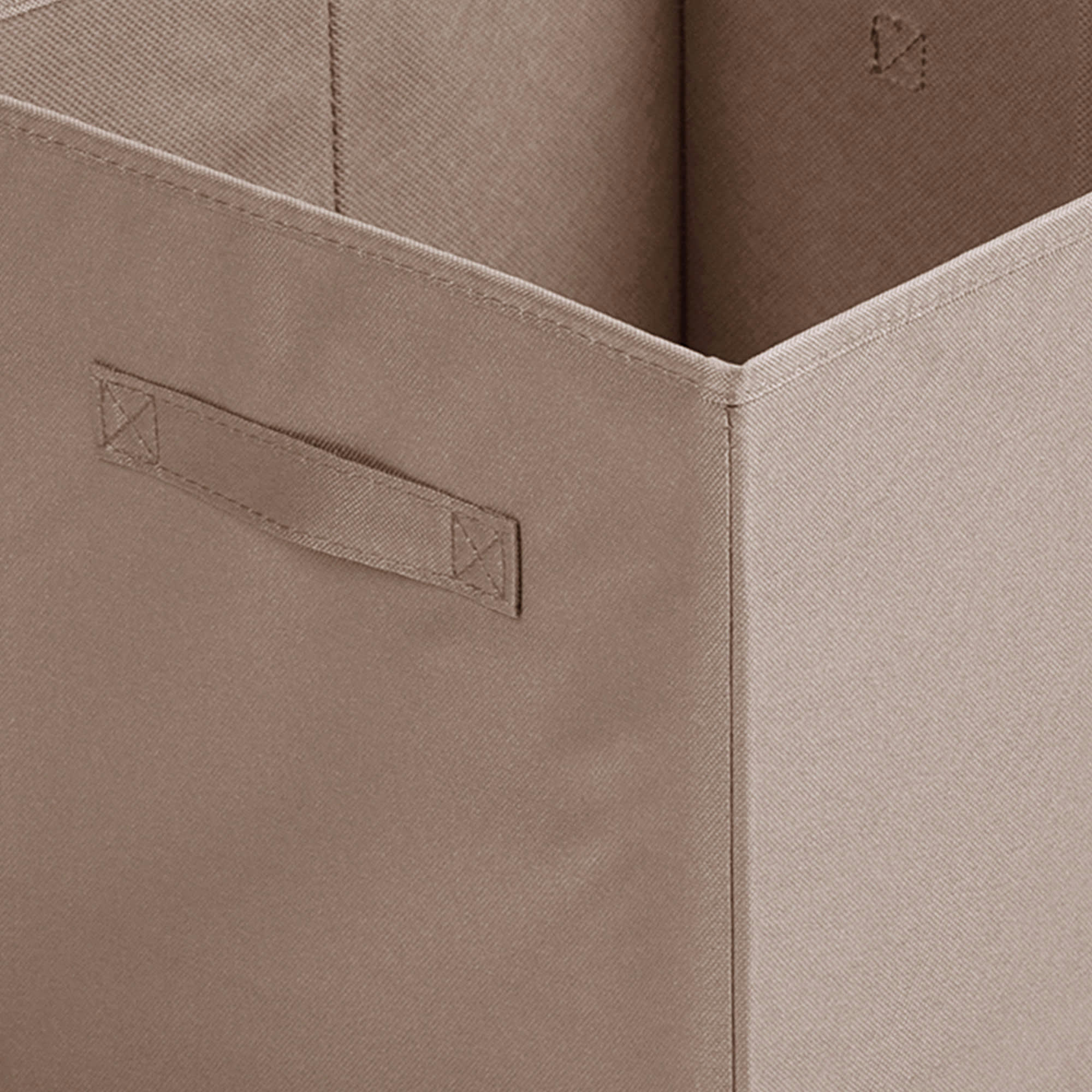 - Boîte de rangement cube intissé beige sepia 31x31x31cm