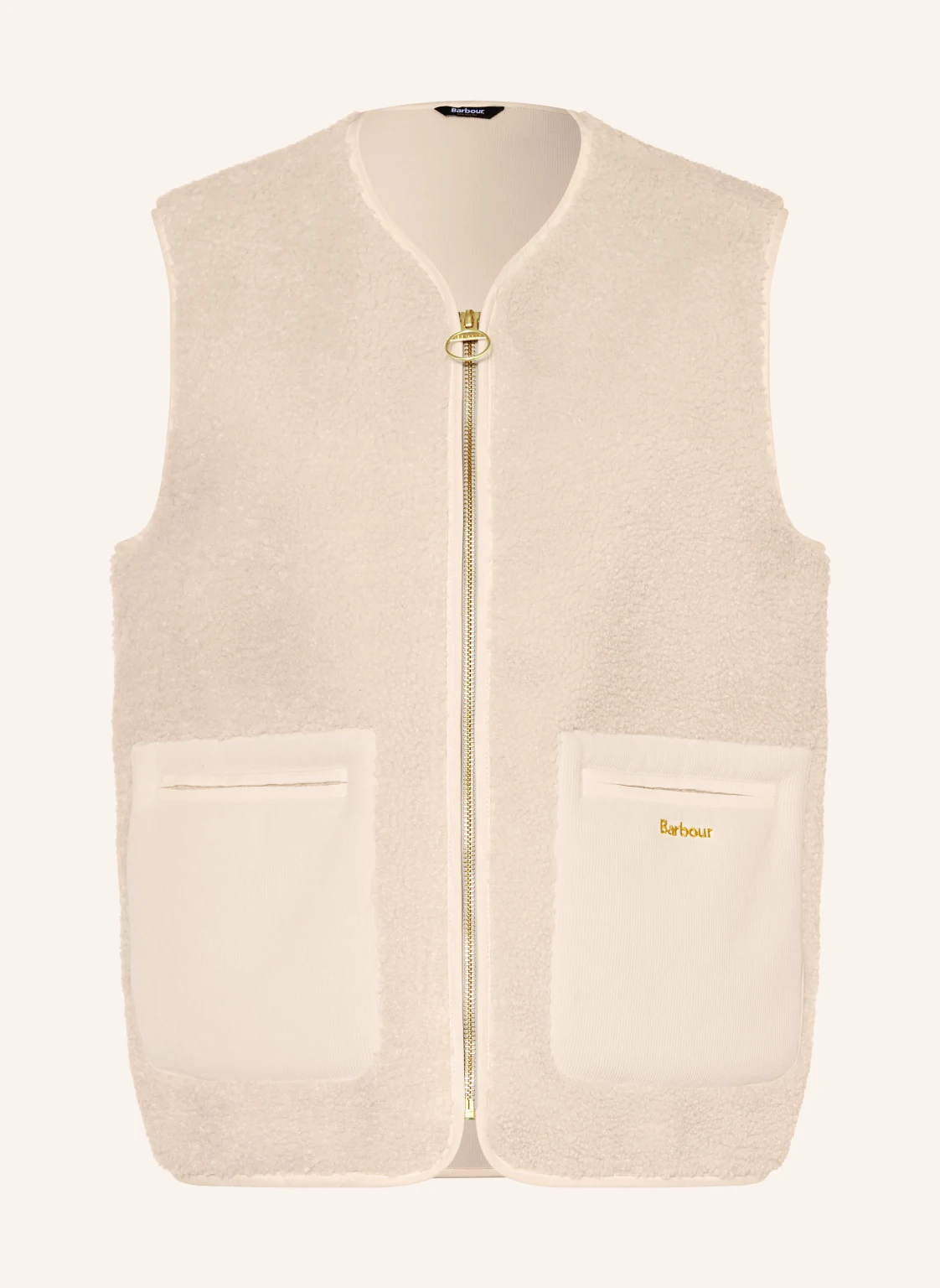 Barbour Teddyfell-Weste BAINFORD im Materialmix
