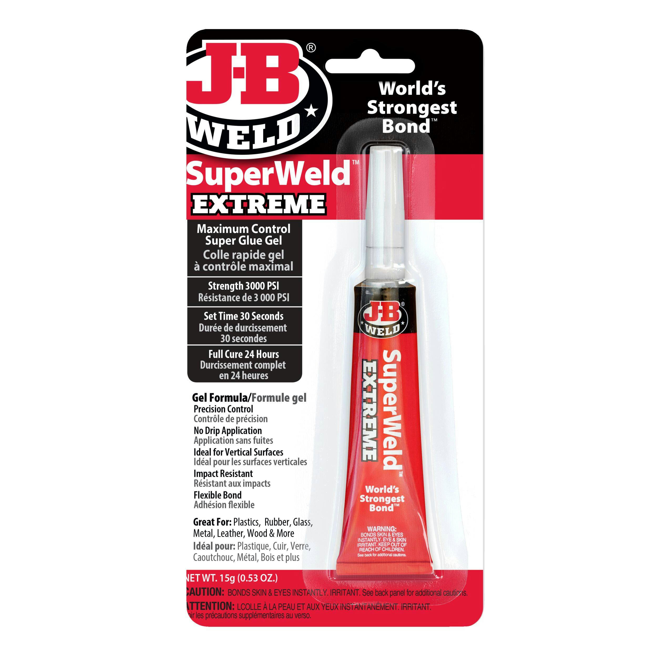 J-B Weld SuperWeld Extreme Gel Instant Adhesive Glue 15-g