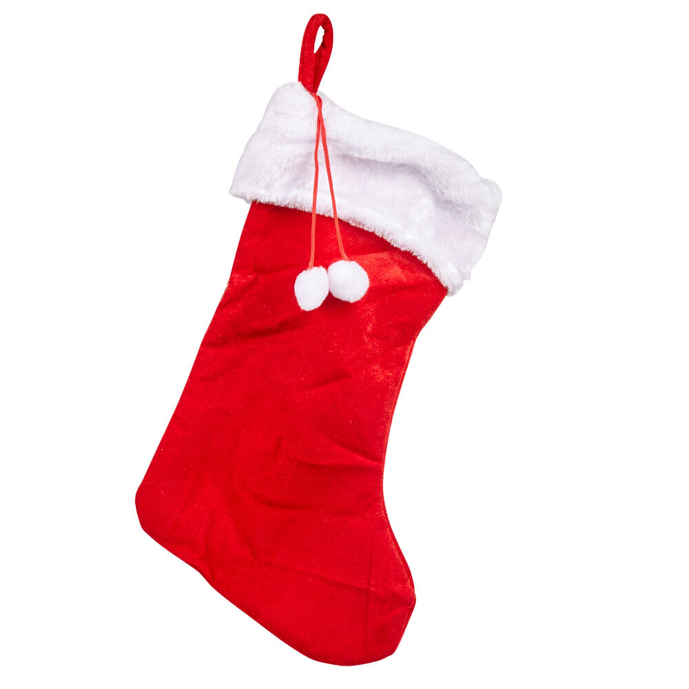 Suspension botte de No&euml;l rouge et blanche