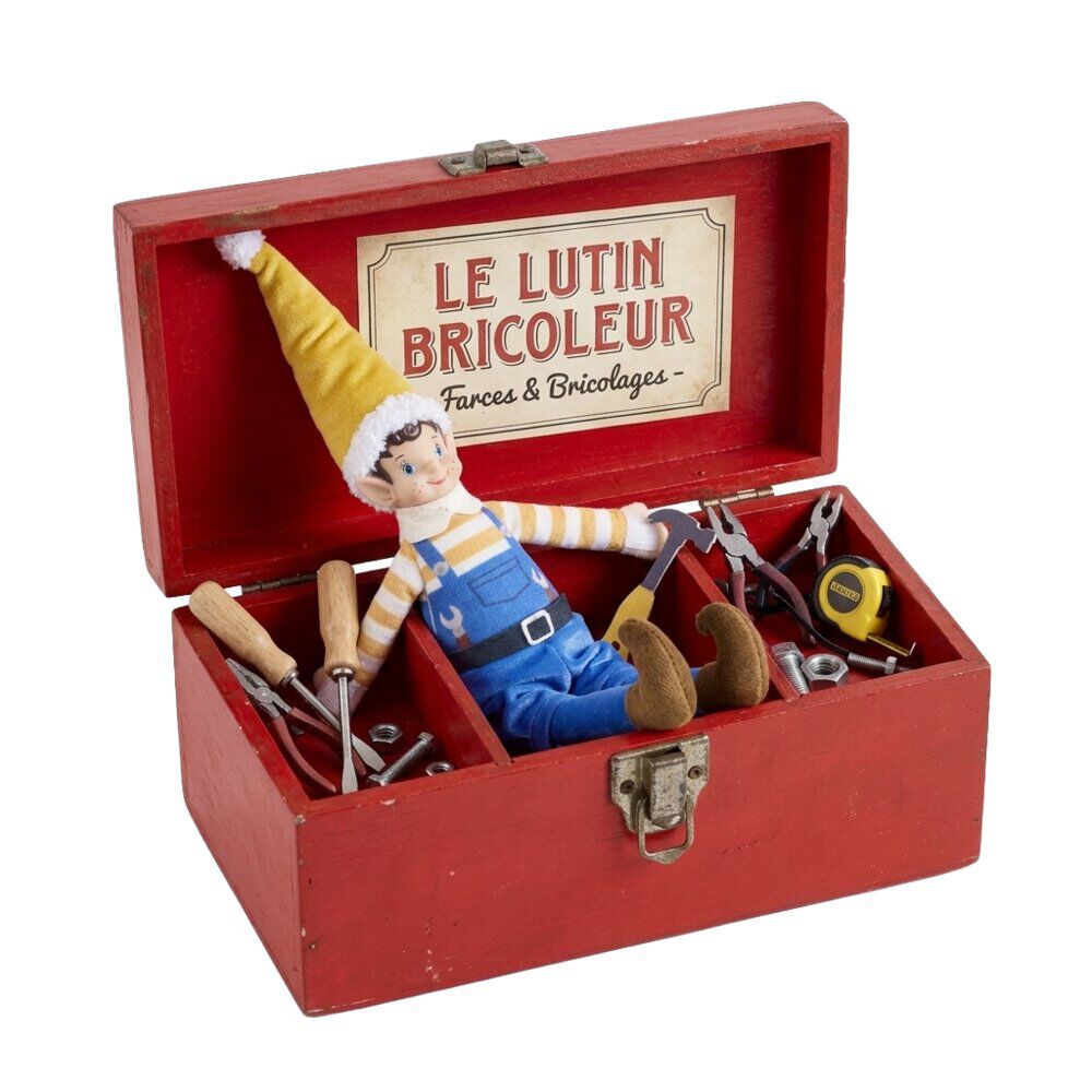 Lutin farceur bricoleur H38 cm
