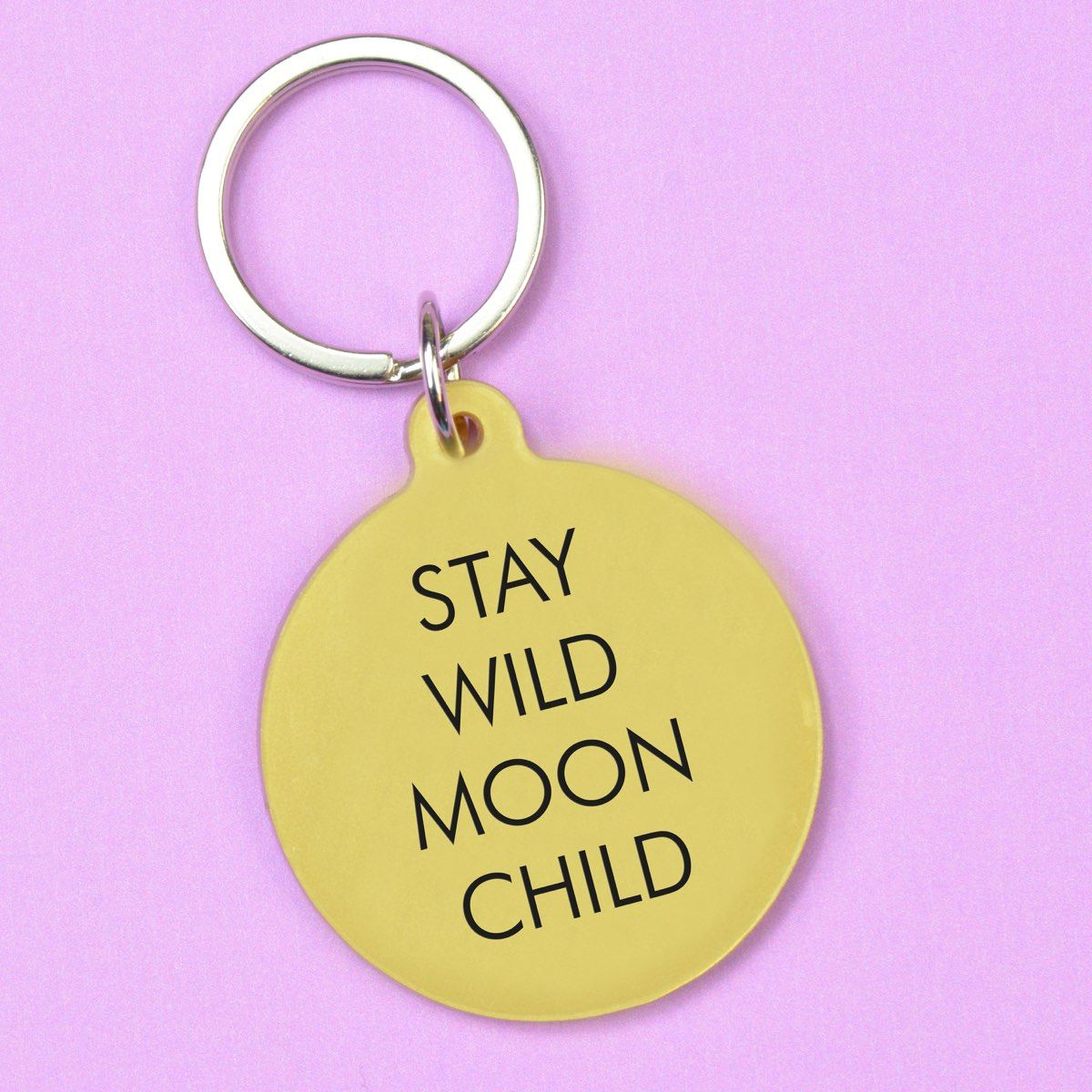 Flamingo Candles Stay Wild Moon Child Keyring