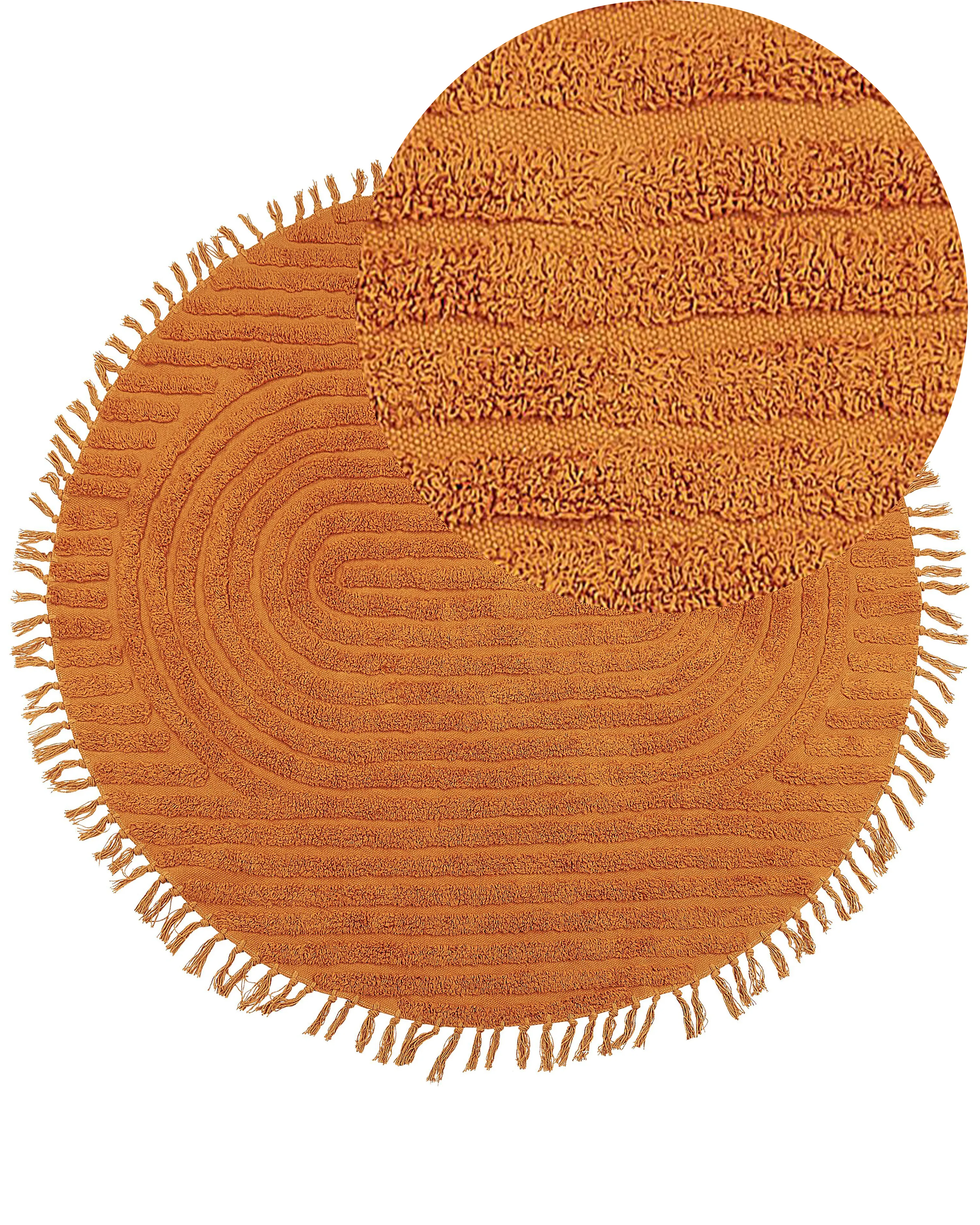Rug HALFETI Orange ? 140 cm Cotton