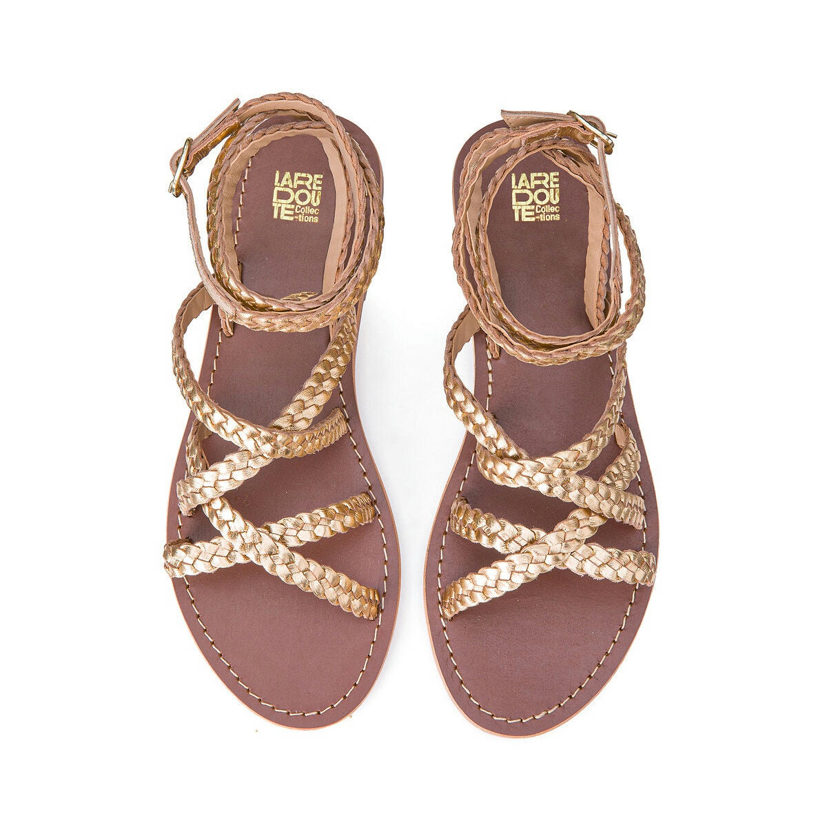 Sandales tressées Signature en cuir