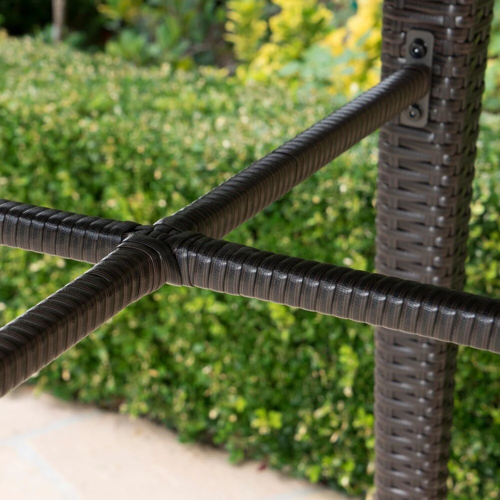 Dominica Outdoor 32-inch Square Wicker Bar Table by Christopher Knight Home - 32.50 W x 32.50 L x 41.00 H