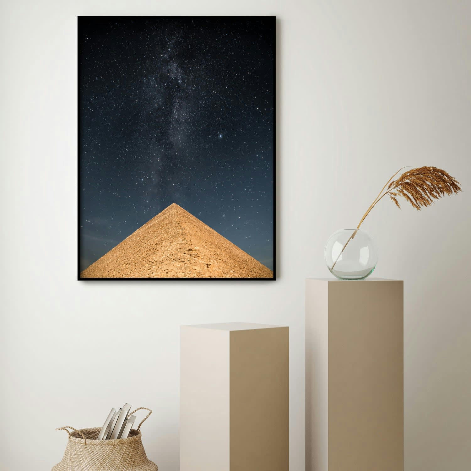CIELO - Affiche avec cadre noir - Pyramide - 50x70