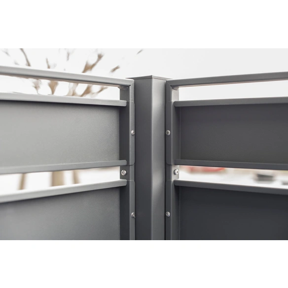 Mülltonnenbox »Planum«, BxHxT: 330 x 150 x 90 cm, für 4 x 240 L Mülltonnen, Stahl