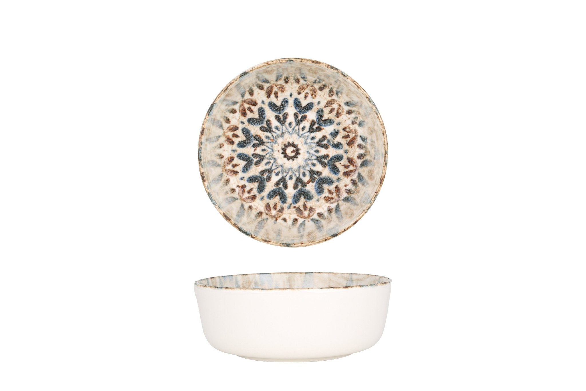 Rinart Kommetje - Aztec - Porselein - 13 cm (430cc) - set van 6