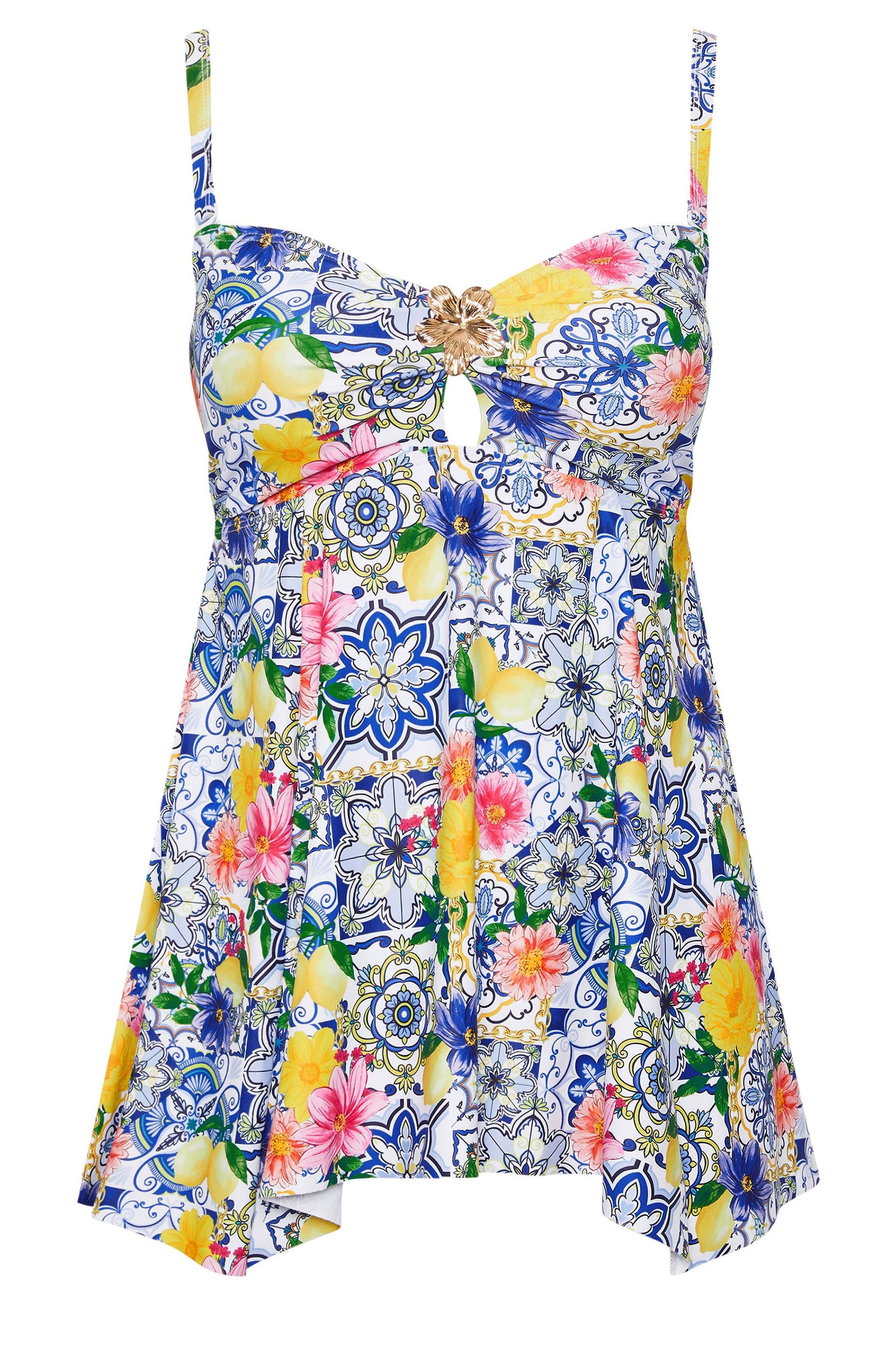 Yours Mediterranean Tile Tankini Top