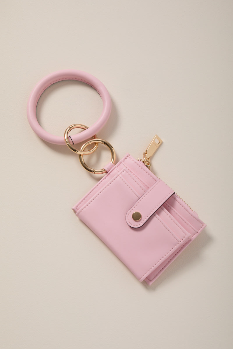 Molly Faux Leather Card Case Wristlet