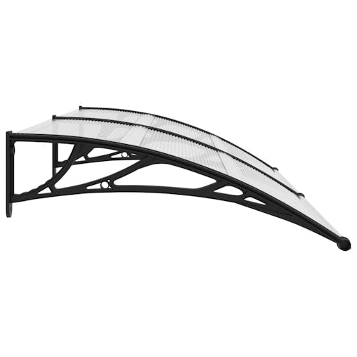 NNEVL Door Canopy Black 200x100 cm PC