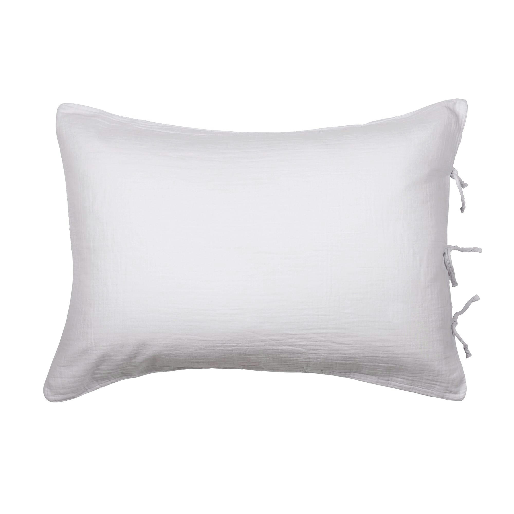 GAZE DE COTON LIGHT - Taie d'oreiller gaze de coton gris perle 50X70 CM