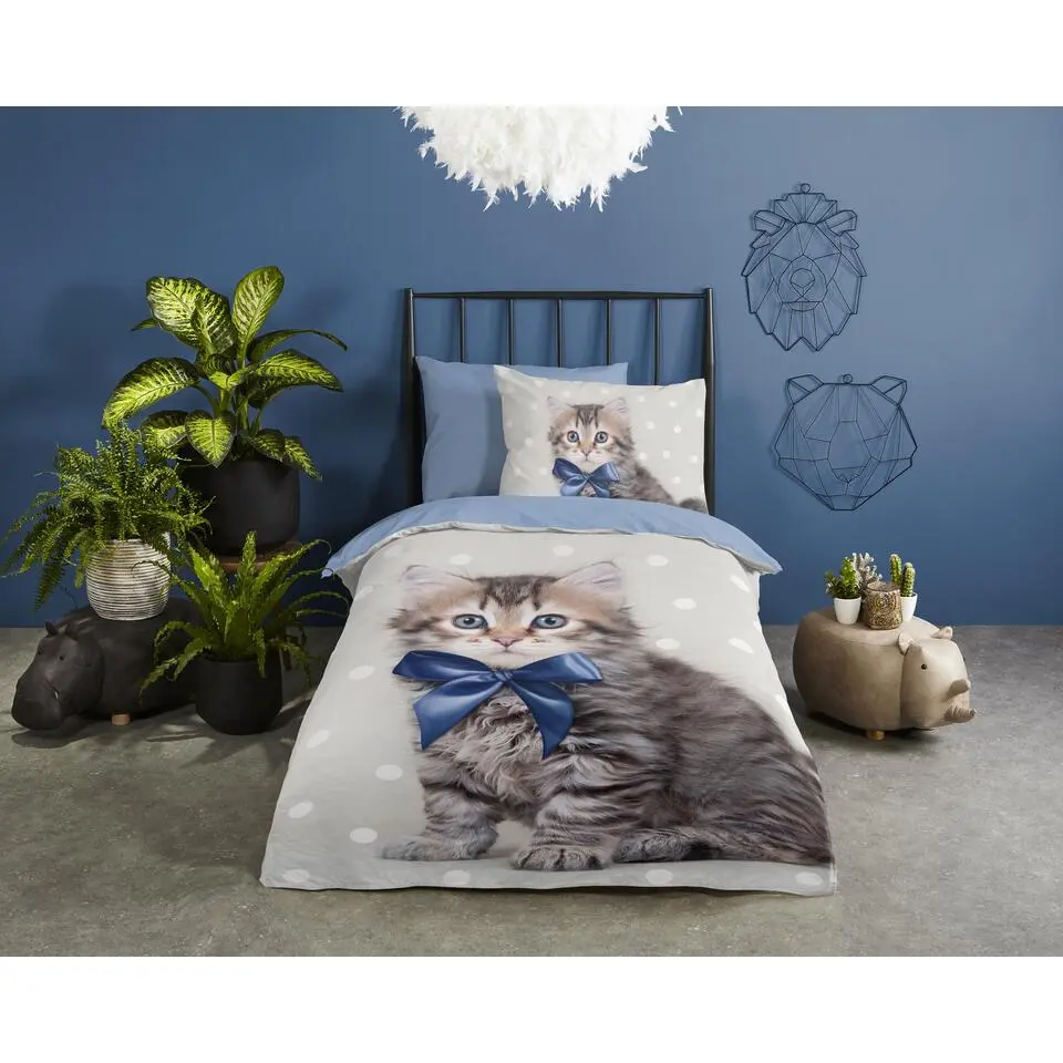 Good Morning Mae Kinderdekbedovertrek Blauw