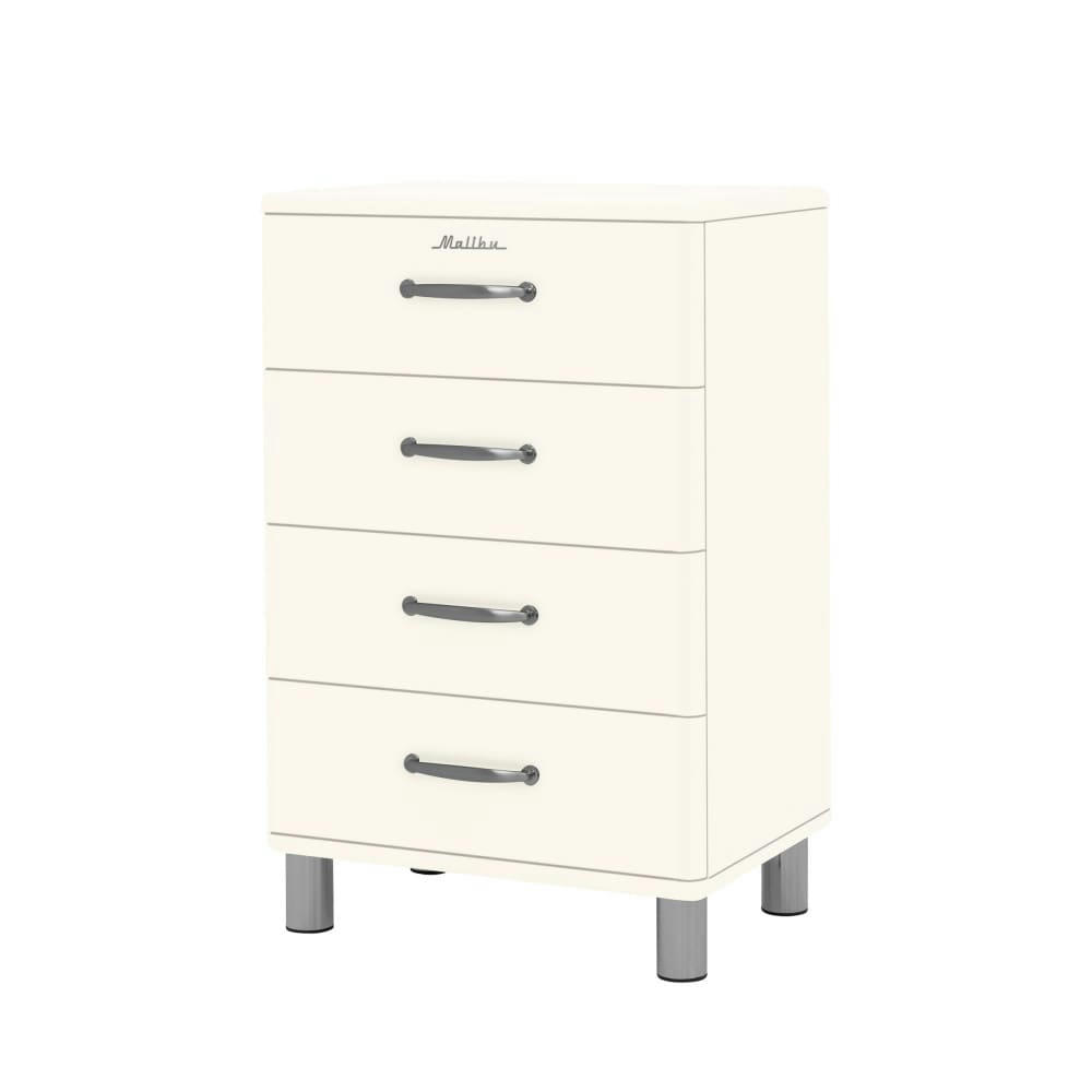 MALIBU - Petit meuble de rangement vintage L60cm blanc cassé