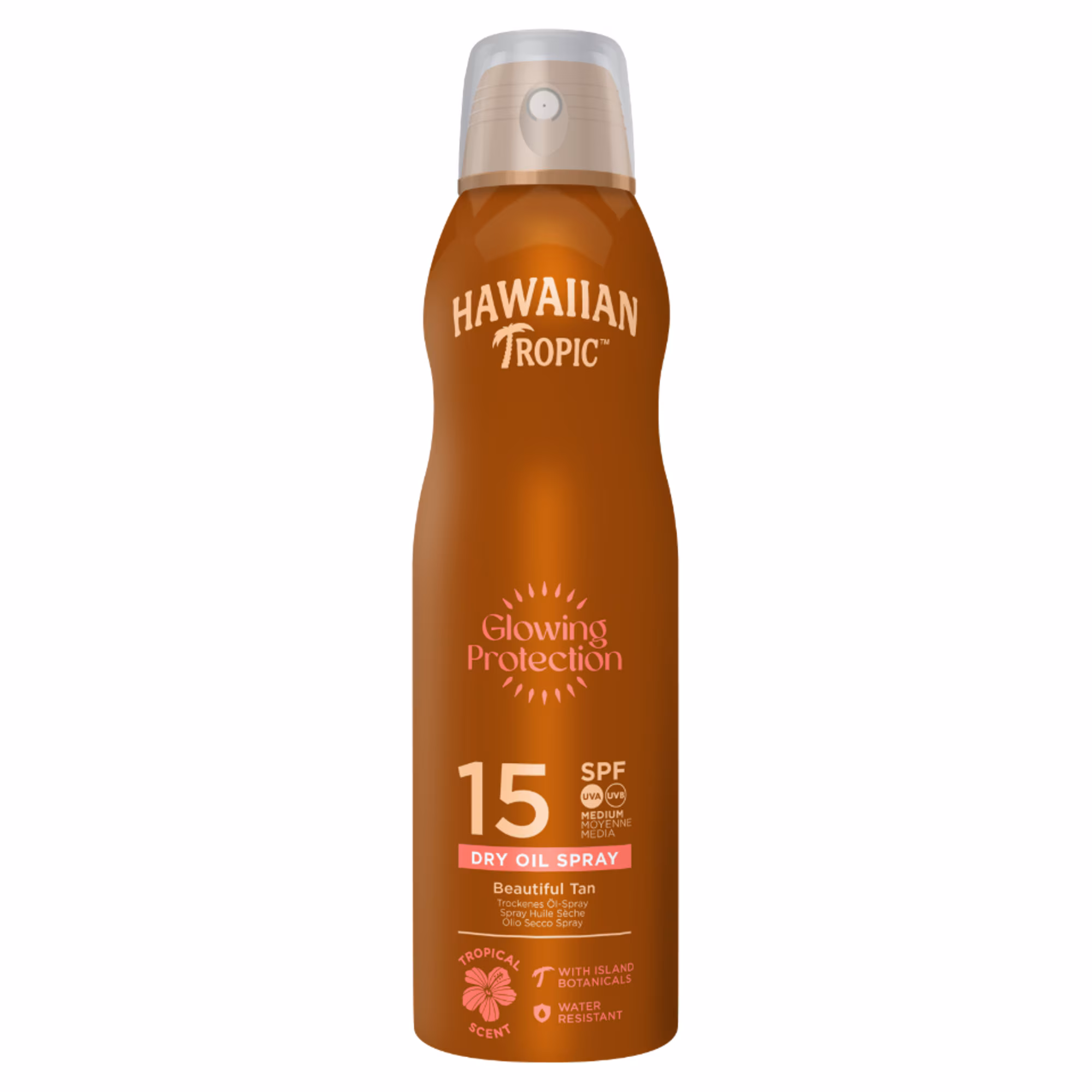 HAWAIIAN TROPICBrume huile solaire argan glowing protection spf15