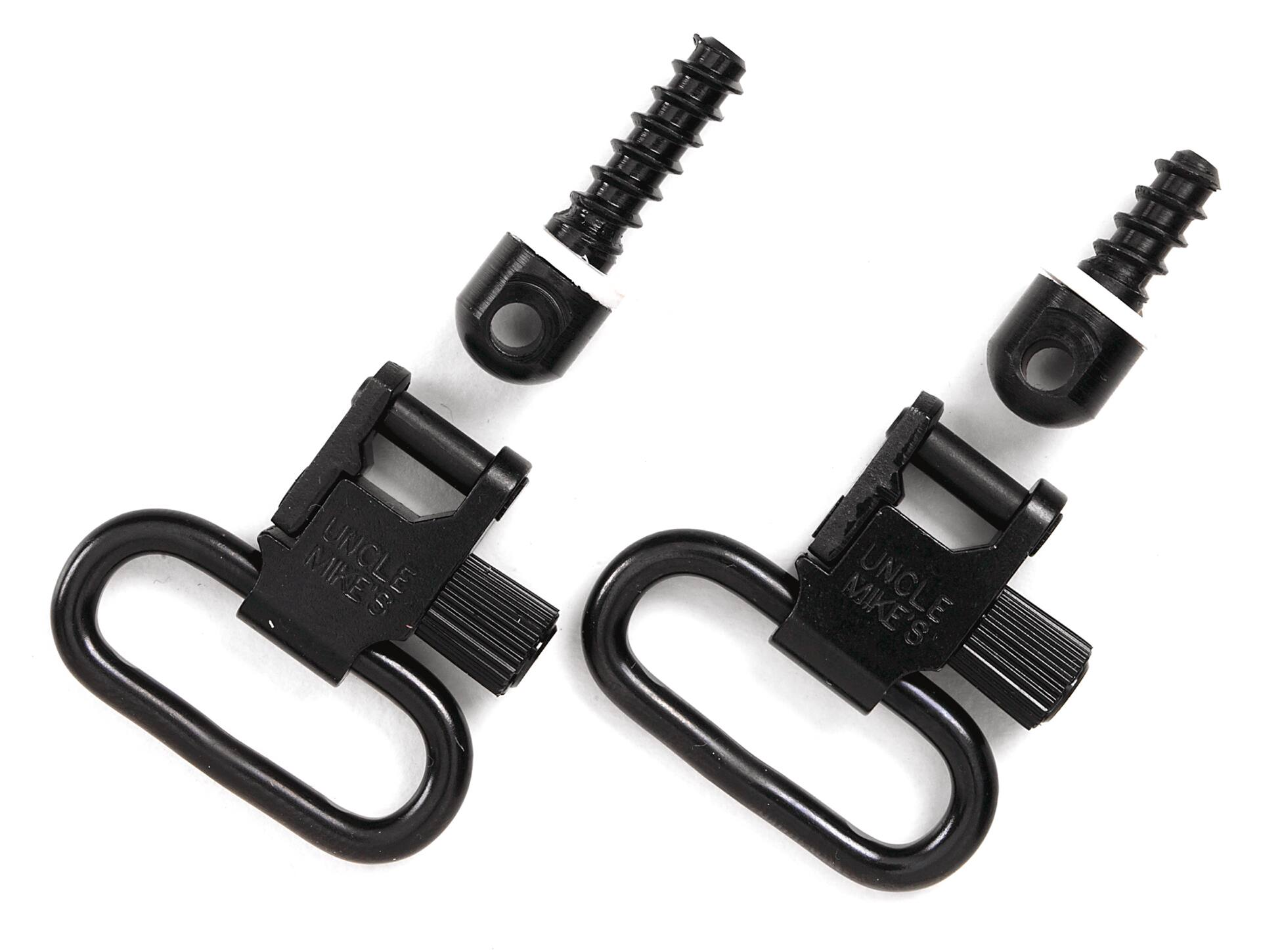 Uncle Mike's QD 115 RGS Blued Sling Swivel Wood Screw Set, 1-in