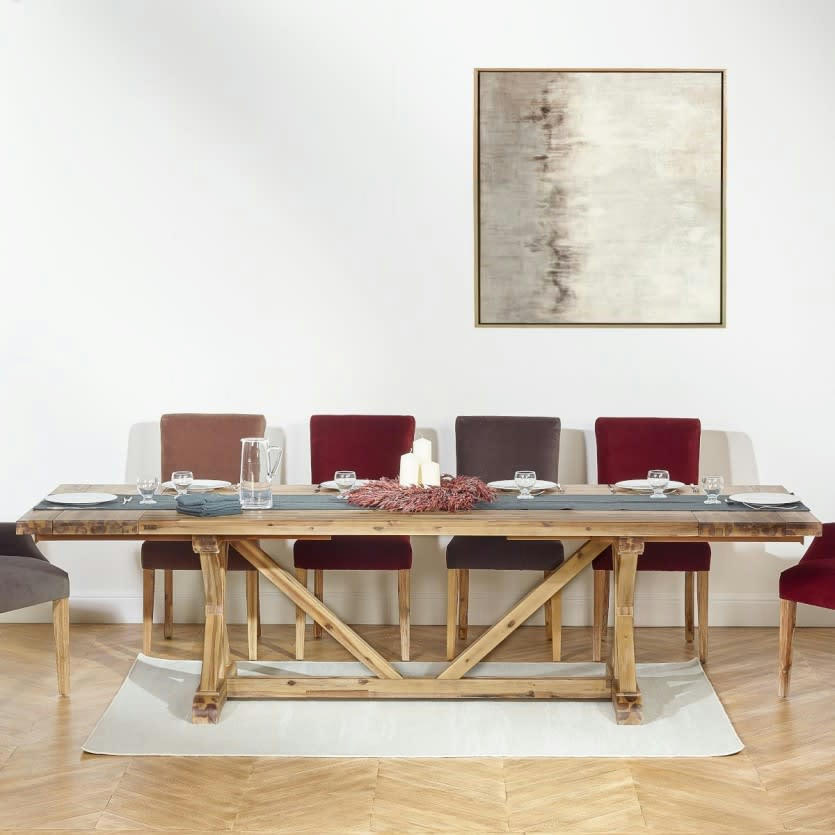 WALTER - Table en bois massif 10/14 couverts