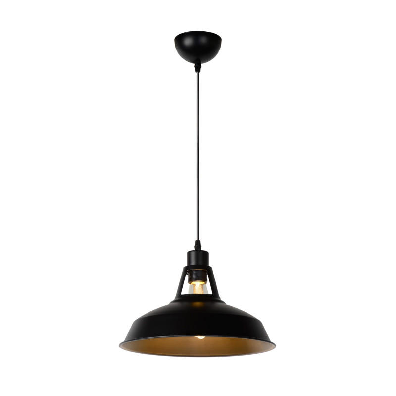 Suspension Brassy-Bis noire Ø 31 cm E27 60 W LUCIDE
