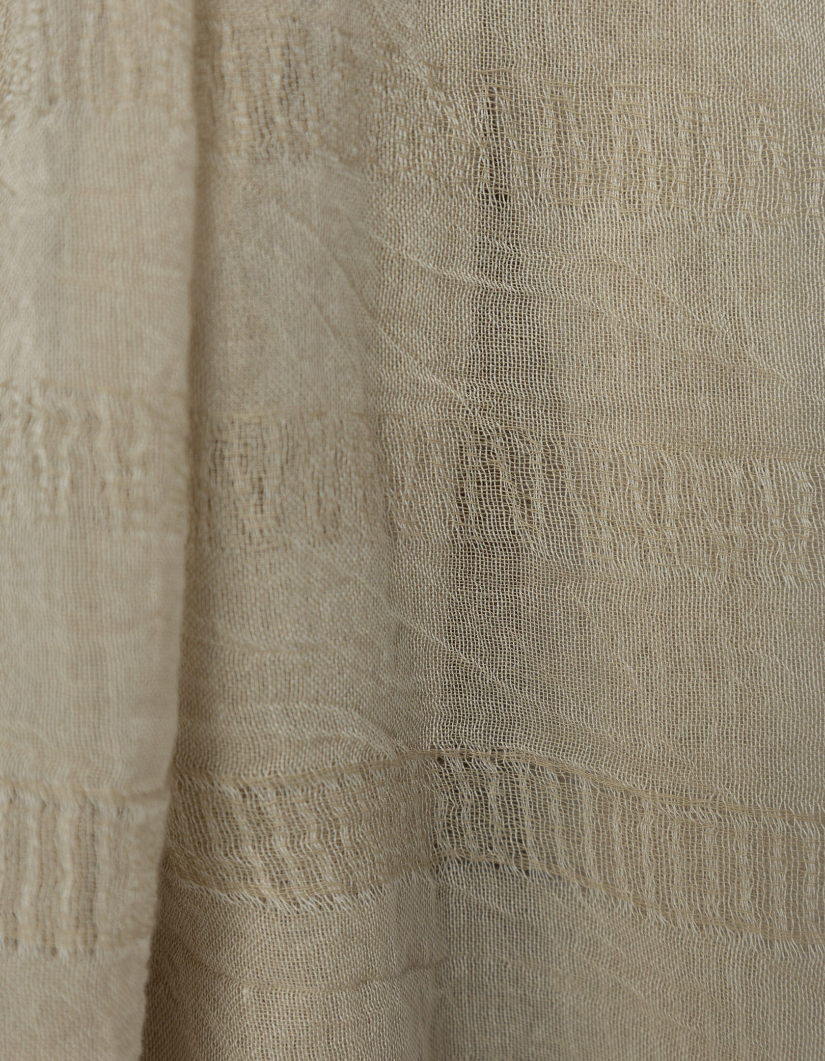 Foulard beige motif rayures fantaisie Homme