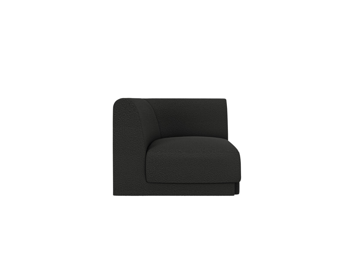 Micadoni Hoekmodule Miley boucle zwart - 90x90x70cm