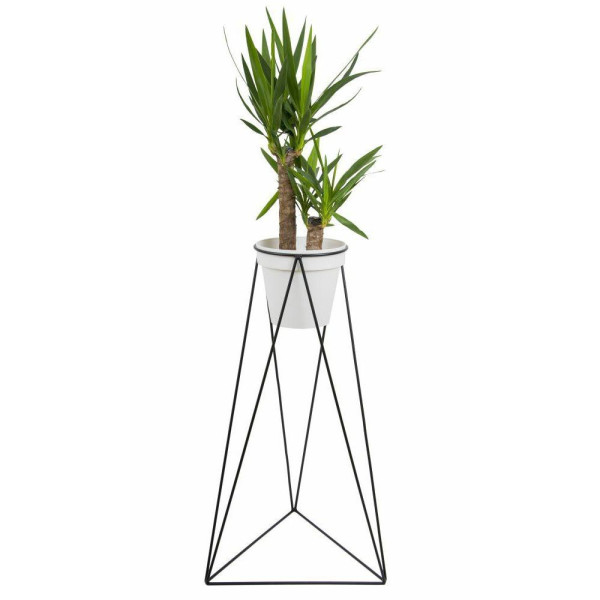 Nowoczesny kwietnik stojący 90 cm czarny LOFT