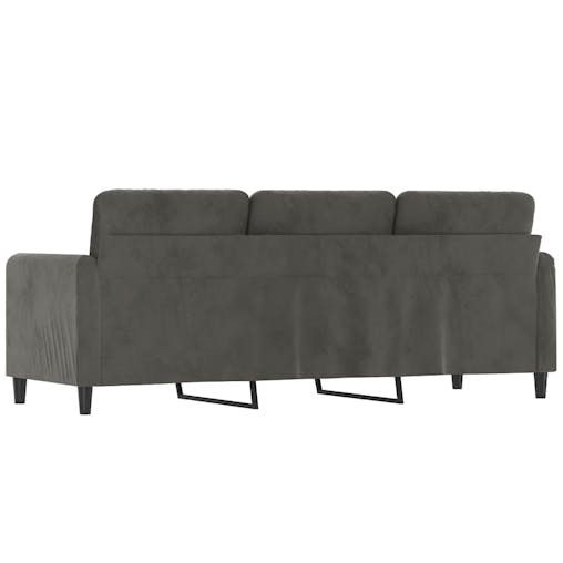 NNEVL 3-Seater Sofa Dark Grey 180 cm Velvet