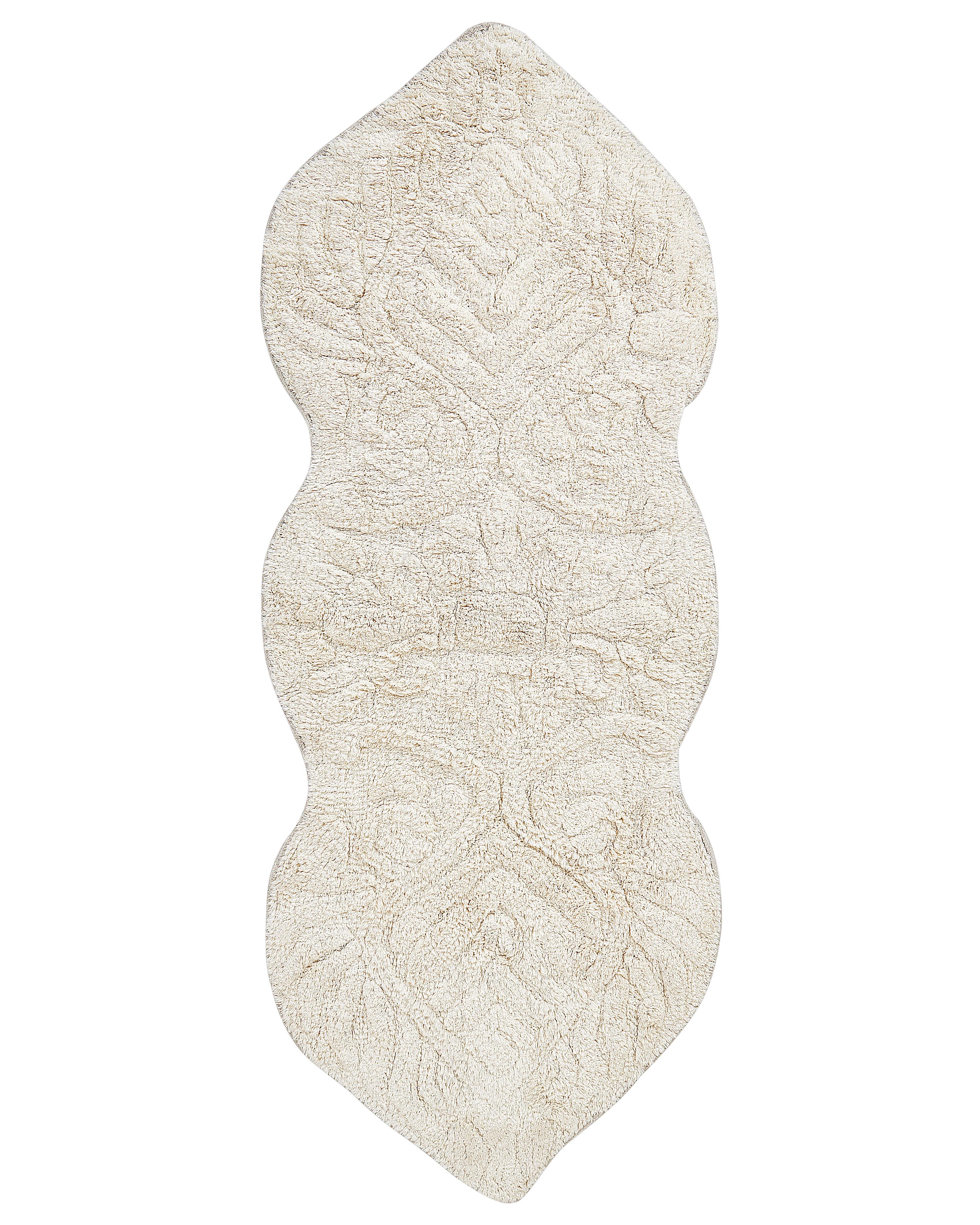 Bath Mat CANBAR Light Beige 150 x 60 cm Cotton