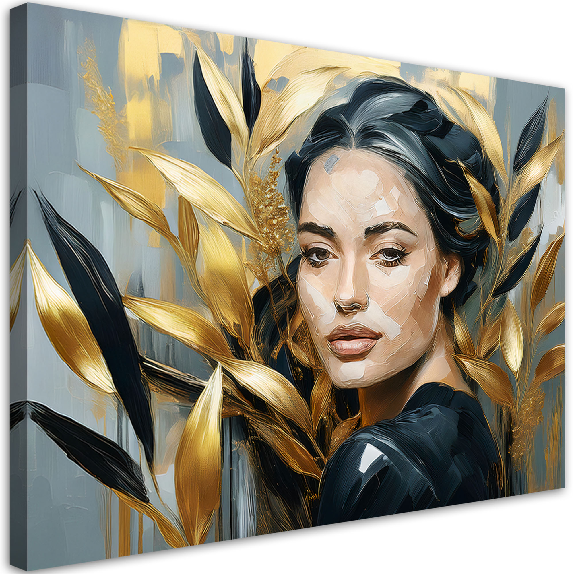 Feeby Obraz na płótnie, Kobieta Złoto Glamour 60x40