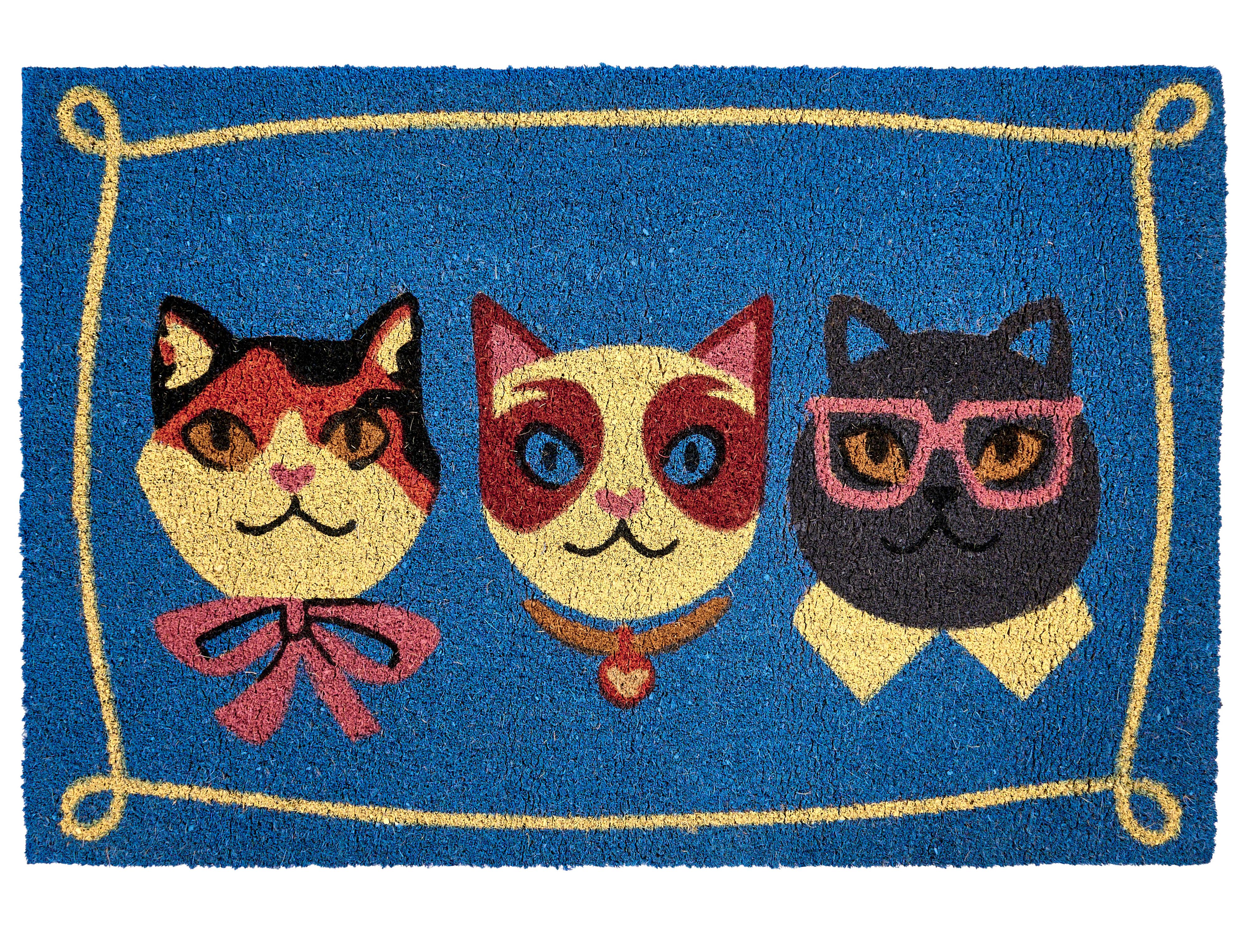 Doormat MOJICAP Multicolour 60 x 90 cm Cat Coir