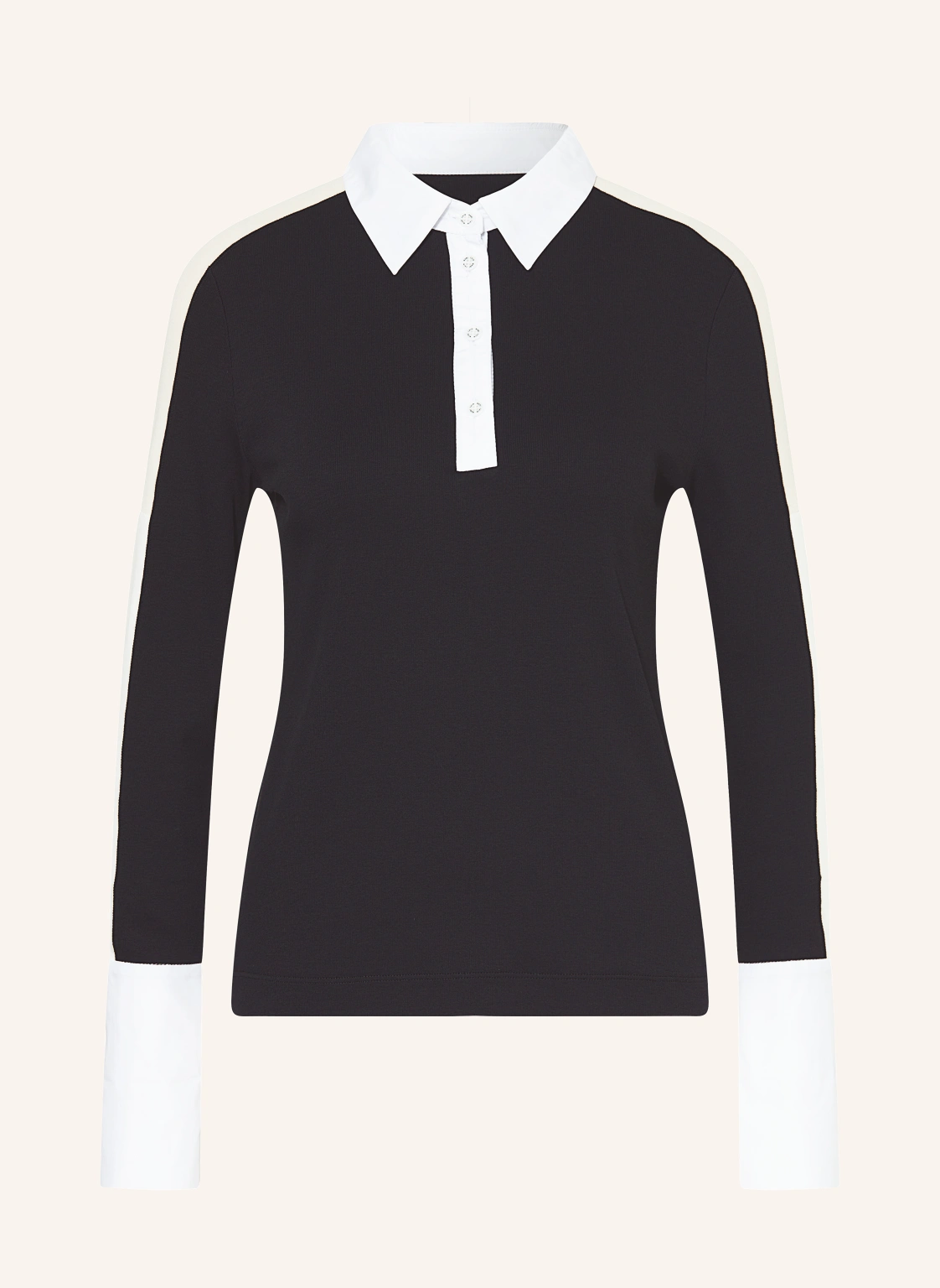 MARC CAIN Poloshirt im Materialmix