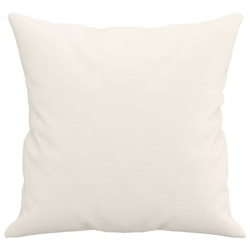 NNEVL Throw Pillows 2 pcs Cream 40x40 cm Faux Leather