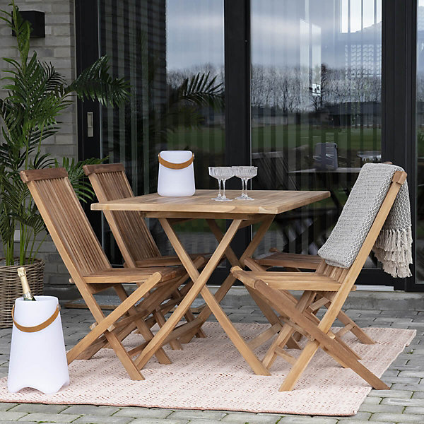 DESTIN - Table Jardin Rectangulaire 120cm Teck