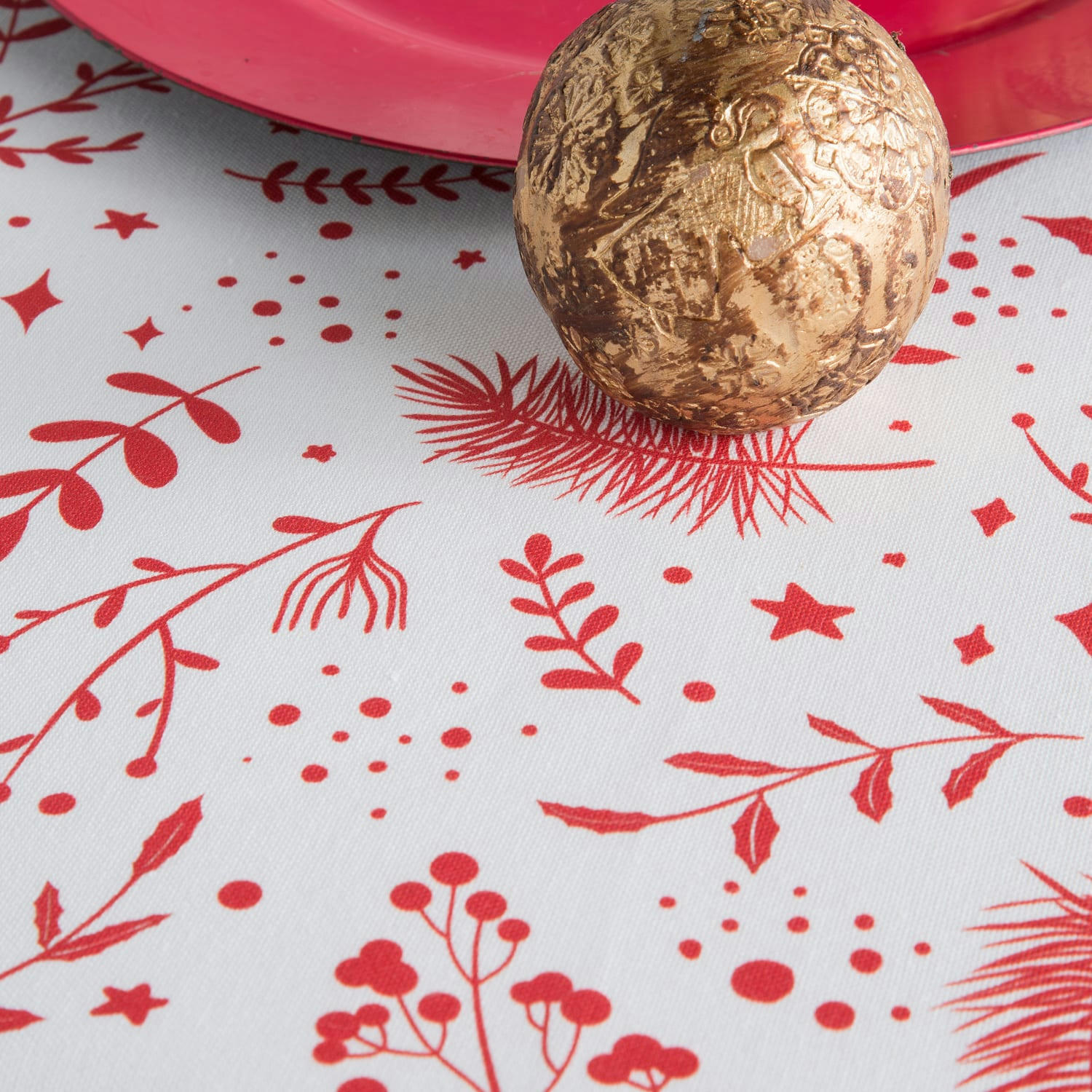 FAMILY BLANCO - Nappe multicolore imprimée anti-taches coton 140x240 cm