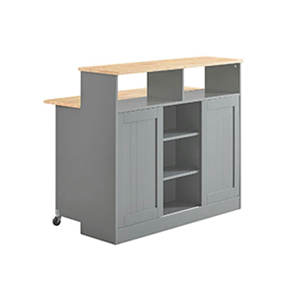 - Buffet de rangement effet bois gris