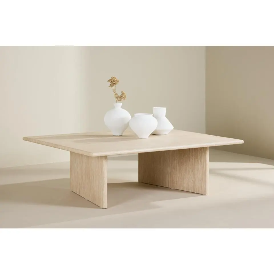 Svea - Sergio salontafel - 100 x 120 - travertin look