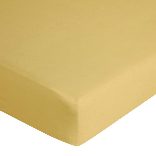 Prześcieradło jersey z gumką 90x200 musztardowe 125 g/m2